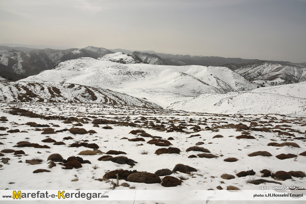 طبیعت زمستانی رشته کوه هزارمسجد